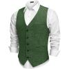 COOFANDY Men Casual Suit Vest Formal Dress Vest Slim Fit Waistcoat Business Wedding(Green)