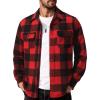 COOFANDY Men Flannel Shirt Casual Button Down Shirt Jacket Long Sleeve Plaid Shirts with Pockets(Wine Red)