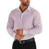 COOFANDY Men Long Sleeve Button Down Shirts Muscle Fit Dress Shirts Slim Fit Knit Shirts Camp Collar Shirts(Lavender)