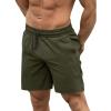 COOFANDY Men Swim Trunk with Compression Liner 2 in 1 Swimwear Bathing Suit Quick Dry Board Short(C Army Green)