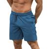 COOFANDY Men Swim Trunk with Compression Liner 2 in 1 Swimwear Bathing Suit Quick Dry Board Short(Lake Blue)