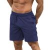 COOFANDY Men Swim Trunk with Compression Liner 2 in 1 Swimwear Bathing Suit Quick Dry Board Short(Navy Blue)