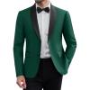 COOFANDY Men Tuxedo Jacket Slim Fit Blazer Suit Jacket Prom Dinner Party Wedding(Green)