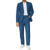 COOFANDY Men’s 2 Piece Suits Slim Fit Two Buttons Casual Blazer Jacket and Pants Set Tuxedo Suit for Wedding Prom Business(Navy Blue)