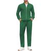 COOFANDY Mens 2 Piece Tracksuit Casual Sweatsuits Full Zip Track Suits Jogging Athletic Suit Sets(Sage Green)