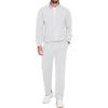 COOFANDY Mens 2 Piece Tracksuit Casual Sweatsuits Full Zip Track Suits Jogging Athletic Suit Sets(White)