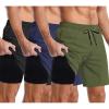 COOFANDY Men’s 2 in 1 Running Shorts 2 Pack Athletic Shorts Quick Dry Gym Training Workout Shorts with Pockets(Blacky/Navy Blue/Army Green)