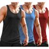 COOFANDY Men’s 3 Pack Gym Tank Tops Y-Back Workout Muscle Tee Sleeveless Fitness Bodybuilding T Shirts(3 Pack-black/Red/Navy Blue)