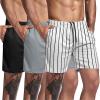COOFANDY Men’s 3 Pack Workout Gym Shorts Mesh Athletic Shorts Lightweight Bodybuilding Training Short Pants with Pockets(White Stripe / Black / Gray)