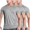 COOFANDY Men’s 3 Pack Workout T Shirts Short Sleeve Gym Bodybuilding Muscle Shirt Base Layer Fitness Tee Tops(Dark Grey/Dark Grey/ Dark Grey)