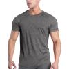COOFANDY Men’s 3 Pack Workout T Shirts Short Sleeve Gym Bodybuilding Muscle Shirt Base Layer Fitness Tee Tops(Grey)