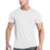COOFANDY Men’s 3 Pack Workout T Shirts Short Sleeve Gym Bodybuilding Muscle Shirt Base Layer Fitness Tee Tops(White)