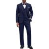 COOFANDY Men’s 3 Pieces Suit Classic One Button Single Breasted Slim Fit Blazer Jacket Vest Pants Set Wedding Busines(Navy Blue)