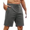 COOFANDY Mens Athletic Shorts Loose-fit Training Shorts Relaxed Fit Gym Shorts(1 Dark Grey)
