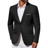 COOFANDY Men’s Blazer Business Suit Jacket Slim Fit Two Button Casual Sport Coats(Black)