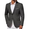 COOFANDY Men’s Blazer Business Suit Jacket Slim Fit Two Button Casual Sport Coats(Dark Grey)