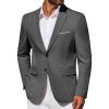 COOFANDY Men’s Blazer Business Suit Jacket Slim Fit Two Button Casual Sport Coats(Grey)