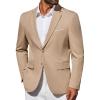 COOFANDY Men’s Blazer Business Suit Jacket Slim Fit Two Button Casual Sport Coats(Khaki)