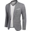 Plaid Blazer - Dark Gray
