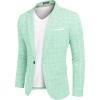 Plaid Blazer - Mint Green