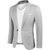 Plaid Blazer- Light Grey