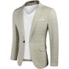 Plaid Blazer- Light Khaki