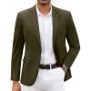 COOFANDY Mens Blazer Jacket One Button Casual Suit Jackets Stretch Knit Sport Coat(Army Green)