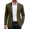 COOFANDY Men’s Casual Blazer Jacket One Button Suit Jackets Lightweight Knit Sport Coat(Army Green)