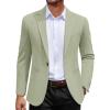 COOFANDY Men’s Casual Blazer Jacket One Button Suit Jackets Lightweight Knit Sport Coat(Green)