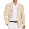 COOFANDY Men’s Casual Blazer Lightweight Slim Fit Suit Jacket Two Button Cotton Sport Coats(Khaki)
