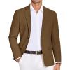 COOFANDY Men’s Casual Blazer Lightweight Slim Fit Suit Jacket Two Button Cotton Sport Coats(Light Brown)
