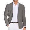 COOFANDY Men’s Casual Blazer Lightweight Slim Fit Suit Jacket Two Button Cotton Sport Coats(Light Grey)