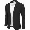 COOFANDY Men’s Casual Blazer Slim Fit Sport Coat Suit Jacket Lightweight Two Button Blazer Jacket(Black)