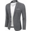 COOFANDY Men’s Casual Blazer Slim Fit Sport Coat Suit Jacket Lightweight Two Button Blazer Jacket(Grey)