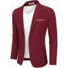 COOFANDY Men’s Casual Blazer Slim Fit Sport Coat Suit Jacket Lightweight Two Button Blazer Jacket(Wine Red)