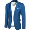 COOFANDY Mens Casual Blazer Slim Fit Sport Coats One Button Business Suit Jacket(Dark Blue)