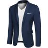 COOFANDY Mens Casual Blazer Slim Fit Sport Coats One Button Business Suit Jacket(Royal Blue)