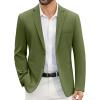 COOFANDY Men’s Casual Blazer Slim Fit Suit Jackets Two Button Lightweight Knit Sport Coat(Army Green)