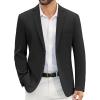 COOFANDY Men’s Casual Blazer Slim Fit Suit Jackets Two Button Lightweight Knit Sport Coat(Black)