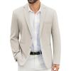 COOFANDY Men’s Casual Blazer Slim Fit Suit Jackets Two Button Lightweight Knit Sport Coat(Light Grey)