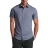 COOFANDY Mens Casual Button Down Shirts Lightweight Short Sleeve Shirts(Light Gray)
