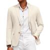 COOFANDY Mens Casual Cotton Linen Blazer Lightweight Linen Sport Coat Two Button Suit Jacket(Beige)