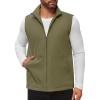 COOFANDY Men’s Casual Outerwear Vest Lightweight Zip Up Sleeveless Jacket Outdoor Work Hiking Travel Golf Vest with Pockets(Army Green)