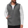 COOFANDY Men’s Casual Outerwear Vest Lightweight Zip Up Sleeveless Jacket Outdoor Work Hiking Travel Golf Vest with Pockets(Dark Grey)