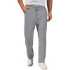 COOFANDY Men’s Casual Pants Waffle Knit Yoga Pants Lightweight Sweatpants Open Bottom Lounge Trousers(Light Grey)