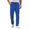 COOFANDY Men’s Casual Pants Waffle Knit Yoga Pants Lightweight Sweatpants Open Bottom Lounge Trousers(Royal Blue)