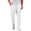 COOFANDY Men’s Casual Pants Waffle Knit Yoga Pants Lightweight Sweatpants Open Bottom Lounge Trousers(White)