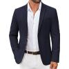 COOFANDY Men’s Casual Regular Fit Blazer Jacket Two Button Suit Jackets Lightweight Sport Coat(Navy Blue)
