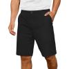 COOFANDY Men’s Casual Shorts 9 Inch Flat Front Lightweight Summer Beach Vacation Shorts(Black)