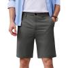 COOFANDY Men’s Casual Shorts 9 Inch Flat Front Lightweight Summer Beach Vacation Shorts(Drak Grey)